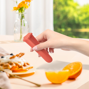 Đáng Yêu Hình Dạng Ngôi Sao Silicone <span class=keywords><strong>Ice</strong></span> <span class=keywords><strong>Pop</strong></span> Khuôn Mẫu, Nhỏ Giọt Miễn Phí Popsicle Maker Cho Trẻ Em, BPA Miễn Phí Tủ Đông Ống Có Nắp Đậy - Product Image 4