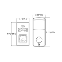 Serrure électronique intelligente ZEISE-IKON à empreinte digitale avec connectivité Cloud pour une sécurité renforcée des portes de maison/hôtel/appartement