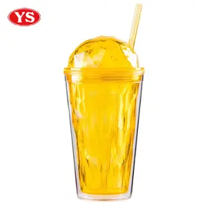 16oz. Çift duvar soğuk bardaklar sarı kubbe