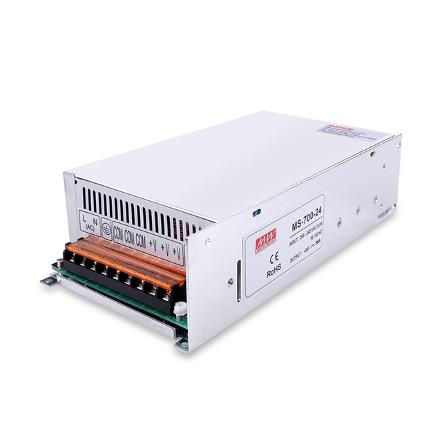Meanwell Single Output 24V High Power Switch Power Supply 500W-800W 200-240VAC Input Overload Protection MS-500W/600W/700W/800W