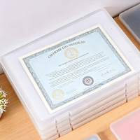 Producto personalizado Pp estilo minimalista almacenamiento de archivos portátil A4 caja de archivo de plástico Carpeta de plástico