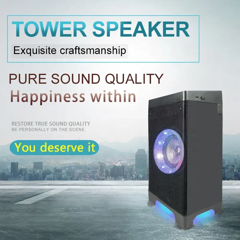 Mini Floor Stand Tower 2.0 Audio System Music Home Theatre System Tower Party Bluetooth Speaker