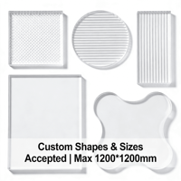 Feuille diffuseur de lumière LED en acrylique micro-prismatique PMMA anti-reflet, découpée sur mesure, pour panneau de boîte à lumière DIY