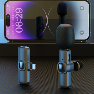 Nhà máy trực tiếp bán chuyên nghiệp Micro cravate Mini kép không dây Lavalier <span class=keywords><strong>Microphone</strong></span> cho điện thoại di động Loại C - Product Image 6