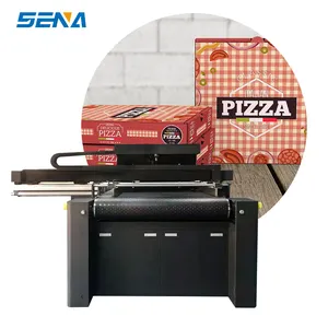 Kotak bergelombang LOGO mekanisme cetak cahaya/Epson nosel UV panas pencetak kotak pizza tas makanan mesin cetak