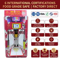 Impresora Automática de Arte en Azúcar 3D, Grado Comercial, Acero Inoxidable 304, 170x170mm, para Food Trucks y Mercados Nocturnos, Certificación CE, FDA, FCC