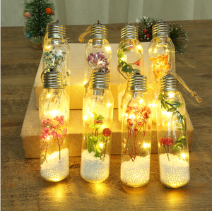 Boule de Noël transparente lumineuse LED de simulation créative Nouveau pendentif de décoration d'arbre de Noël Décorations de Noël créatives - Product Image 1