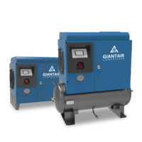 Compresseur d'air à vis GIANTAIR monophasé pour usage domestique 50Hz 60Hz, faible consommation avec réservoir d'air