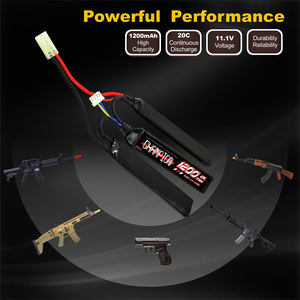 แบตเตอรี่ลิเธียมแบบชาร์จได้สำหรับปืนอัดลม CHAMPION Hot Sales OEM ODM 800/1000/1200/1300mah 25C 3S รุ่นที่ <span class=keywords><strong>2</strong></span> 11.1V - Product Image 3