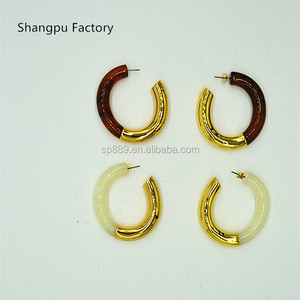 2025 nuovo arrivo <span class=keywords><strong>orecchini</strong></span> a cerchio in resina, - Product Image 2