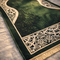Tapis de prière islamique moderne épais en flanelle douce, antidérapant et lavable, vente en gros d'usine