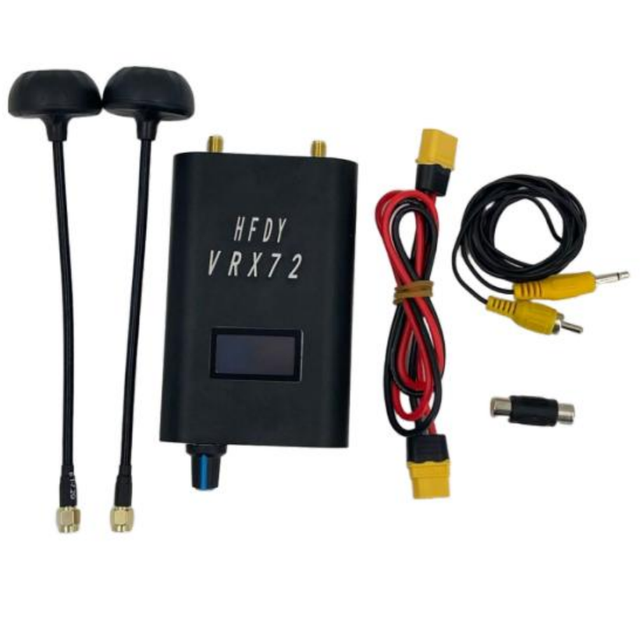 6.1GHz-7.2GHz 5W VTX and 7.2G VRX Receiver Kit 64CH Wireless Image Transmission Module for Long Range FPV Rc Parts