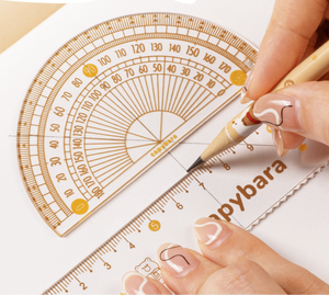 Set di sette righelli dritti in plastica a tema Capibara, lunghezza massima 25 cm, per scuola, ufficio, compleanno - Product Image 4