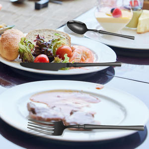 Juego de Cubiertos de Acero Inoxidable 410 A11T24H11, 24 Piezas, Diseño Delgado, Apto para Lavavajillas, Acabado Espejo, Color Sólido - Product Image 1