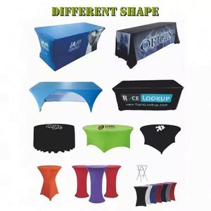 Nappe personnalisée la plus vendue pour salon professionnel, nappe d'événement en polyester imprimée par sublimation - Product Image 3