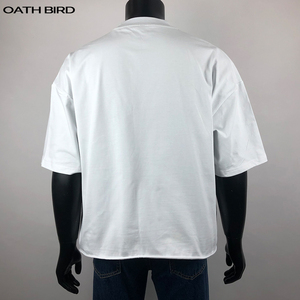 <span class=keywords><strong>T</strong></span>-<span class=keywords><strong>shirt</strong></span> Oversize da <span class=keywords><strong>Uomo</strong></span> in Cotone Pesante 320gsm, Vestibilità Boxy Cropped con Spalle Cadenti, Stile Streetwear - Product Image 3