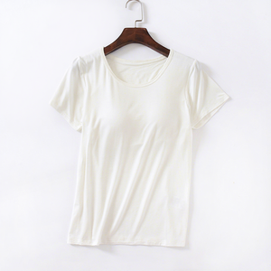 เสื้อยืดคอกลมแขนสั้นสีชมพูสำหรับผู้หญิง ผ้าฝ้ายแคนวาส 100% เป็นมิตรกับสิ่งแวดล้อม แห้งเร็ว ระบายอากาศได้ดี สวมใส่สบาย สีพื้น ทรงปกติ ใส่ได้ทุกโอกาส - Product Image 6