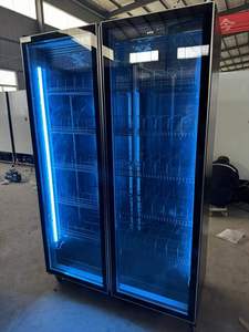 Réfrigérateur Commercial Vertical pour Boissons, Double Porte Vitrée, Affichage Numérique, Refroidissement par Air, Dégivrage Automatique, pour Bière et Boissons - Product Image 4
