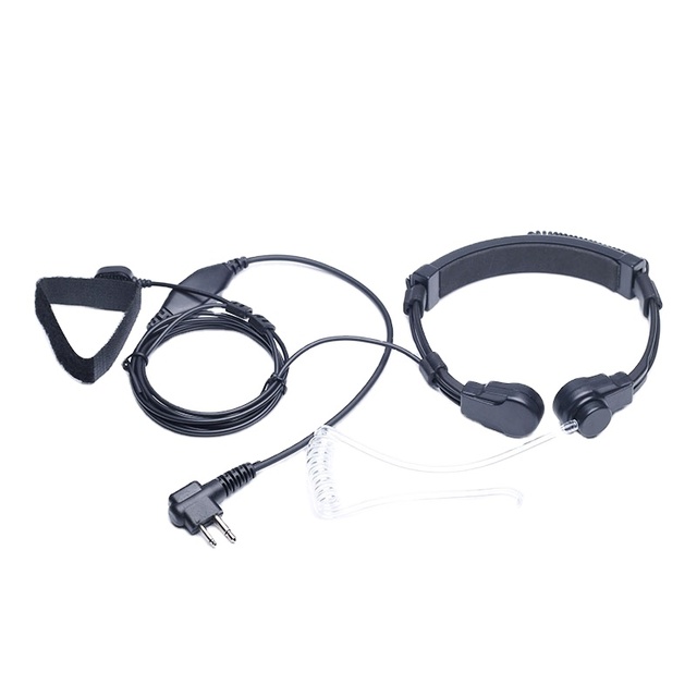 Hot 2-Pin Throat Microphone Mic Earpiece Headset PTT for Motorola Radio Walkie Talkie CP040 CP140 CP180 CP185 CP200 EP450 GP300