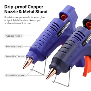 60W Hot Melt Glue Gun 11mm Universal Voltage 100-240V Fast Heating PTC Home DIY <b>Craft</b> Repair <b>Tool</b> with Foldable Stand - Product Image 5