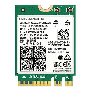 Carte réseau sans fil <span class=keywords><strong>Intel</strong></span> <span class=keywords><strong>AX210NGW</strong></span> 802.11ax BT5.3 Tri Band 2.4G 5G 6G 5400M NGFF M.2 WiFi Module WiFi6e - Product Image 4