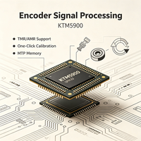 Encodeur magnétique TMR 24 bits CONNTEK KTM5900 360°, prend en charge 1 à 4096 paires de pôles, auto-calibrage non linéaire, double ADC SAR 16 bits 2 MHz