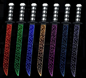 Épée lumineuse Nicro pour enfants, cadeau de fête, grande épée en acrylique clignotante, jouet lumineux pour enfants, décoration de fête néon - Product Image 1