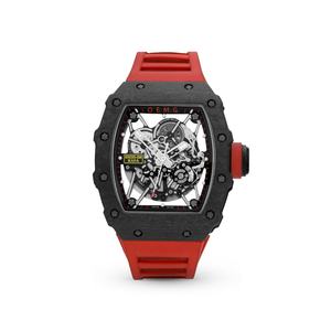Reloj de Diseño Futurista 2025 5A Skeleton para Hombre, Personalizado, de Fibra de Carbono Ultraligera, Resistente al Agua, con Caja Ovalada y Correa de Goma - Product Image 1
