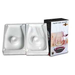 Decanter all'ingrosso di bicchieri all'ingrosso fatti a mano bottiglia di <span class=keywords><strong>vino</strong></span> di alta qualità senza piombo di cristallo a forma di U bicchiere di <span class=keywords><strong>vino</strong></span> rosso Decanter - Product Image 5