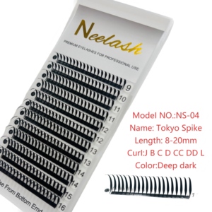 Neelash Nuevas Extensiones de Pestañas Preformadas Estilo Anime Tokyo Fairy Spike, con Mayor Forma, Color Oscuro y Raíz Más Gruesa, 8MM 20MM, Comic Spire - Product Image 4