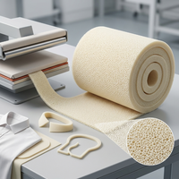 Rouleau de mousse de silicone poreuse à cellules ouvertes, respirant et écologique, pour équipement de pressage et de finition de vêtements, doublure personnalisée