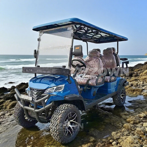 ZOWN Blue <b>6</b> Seater Offroad Electric Golf Cart With Front Bumper For Scenic Area Sightseeing - Product Image 5
