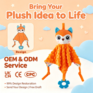 Juguete de Peluche Suave para Dormir y Calmar a Recién Nacidos, Manta de Felpa con Diseño de León de Dibujos Animados, Toalla Calmante para Bebés de 1 a 24 Meses - Product Image 1
