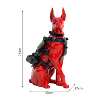 Nouvelle sculpture de Dobermann en résine, artisanat, ornements de sol, porche, salon, meubles, décoration de luxe pour la maison, cadeaux de bureau