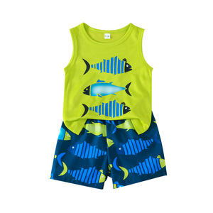 Ensemble <span class=keywords><strong>gilet</strong></span> et short d'été deux pièces pour garçons, style sport, pour bébés de 0 à 24 <span class=keywords><strong>mois</strong></span> - Product Image 6