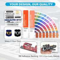 Emblèmes automobiles personnalisés avec logo couleur, badges adhésifs 3M pour voiture, emblèmes chromés brillants, badge chromé pour voiture