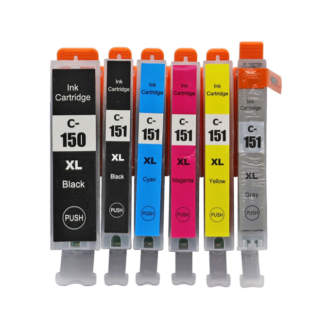 Compatible for Canon PGI-150 CLI-151 Ink Cartridge Canon PIXMA MG5410 MG5510 MG5610 MG6310 MG6410 MG6610 MG7710 Inkjet Cartridge