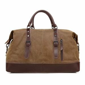 Bolsa de Lona Extra Grande Personalizada OEM, Bolso de Mano, Bandolera, Bolsa de Viaje para Fin de Semana, Cierre de Cremallera, Correa Ajustable - Product Image 4