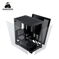AntarcChill Black Mid Tower Dual Compartment PC Case Support MATX ITX 240 Radiator USB 3.0 Wholesale