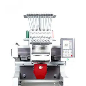 Machine à broder à tête unique 15 couleurs haute vitesse BAI machine à broder à tête unique industrielle informatisée plate casquette t-shirt