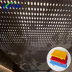 Trần vách ngăn nhôm chống cháy đục lỗ-Thiết kế sóng màu tùy chỉnh cho các dự án kiến trúc khách sạn & bệnh viện - Product Image 1