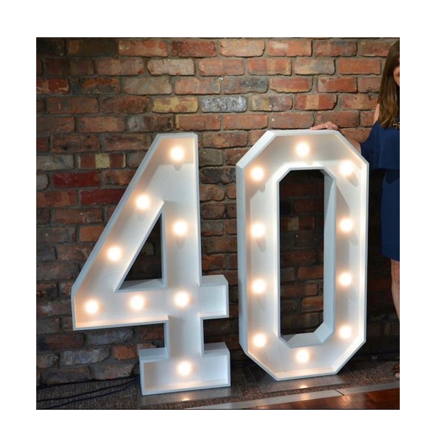 High Quality Led Front Lit Metal Event Large Led Marquee Neon Light Letters Numbers For Wedding Decoration