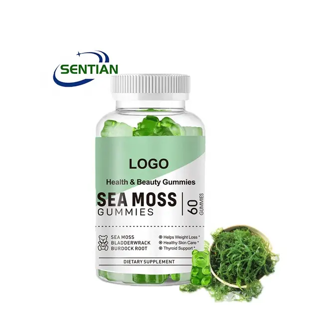 Private Label Vitamin C Bio Gummibärchen Veganer Schlaf Essbare Gesundheit Kollagen Ergänzung Sea Moss Gummies
