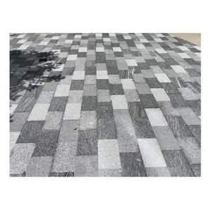 Giá rẻ tự nhiên viscon Trắng Xám Granite ngoài trời đường lái xe 30 mét lát đá gạch lát sàn