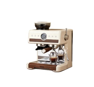 Aimoke - Espumador de Leche a Vapor de Doble Caldera Semiautomático Italiano, Estándar Nacional, Comercial, con <span class=keywords><strong>Molinillo</strong></span> de Café - Product Image 1