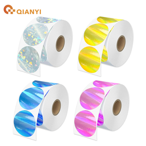 Etiqueta Adhesiva Transparente Holográfica Termosensible de Diseño Personalizado, Rollo de Etiquetas Cosméticas Impermeables Irregulares, Marca de la <span class=keywords><strong>Empresa</strong></span> - Product Image 2