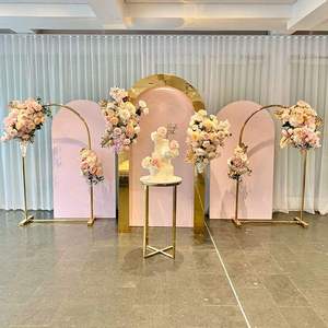 New Wedding Wrought Metal Iron Arch Props Double-Pole Flower Door Shelf Circle Shape Outdoor Stage Background Decoration - Product Image 6