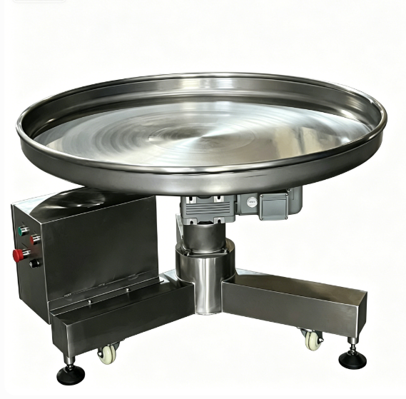 Automatic Heavy-duty Stainless Steel Rotary Table Suitable for Industrial Packaging Line Collection and Stacking Systems