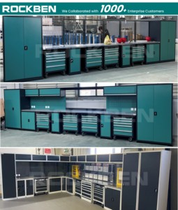 ROCKBEN 2025 <strong>Heavy</strong>-Duty Metal Garage Workbench Storage Cabinet Best High-Strength Steel Iron Workshop <strong>Tool</strong> Cabinets - Product Image 4
