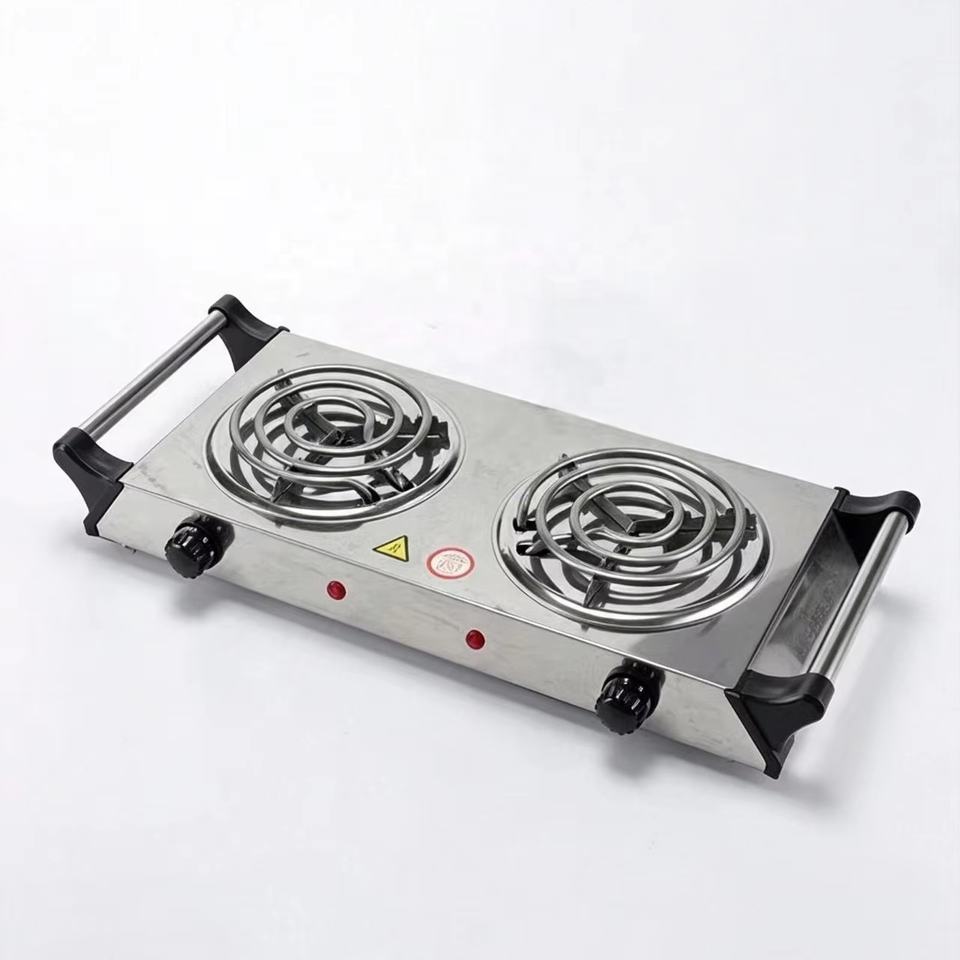 2000W Double Burner Electric Hot Plate Coil Heating Adjustable ...